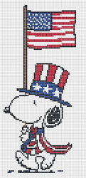 Snoopy with Flag