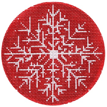 Snowflake on Red