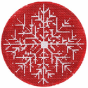 Snowflake on Red