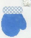 Snowflakes Blue Mitten
