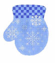 Snowflakes and Checks Mitten