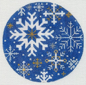 Snowflakes on Blue