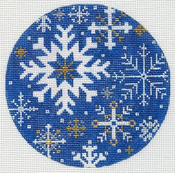 Snowflakes on Blue