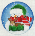 Snowman Cuddles Bunny