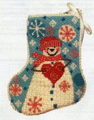 Snowman with Heart Mini-Sock