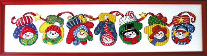Snowmen On Mittens Row
