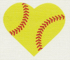 Softball Heart