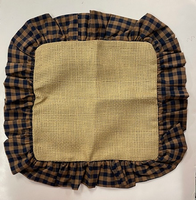 Square Blue/Tan Check - 7ct Sand