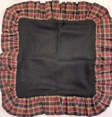 Square Brown Plaid 10ct Black