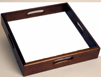 Square Classic Mahogany Tray