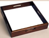 Square Classic Mahogany Tray