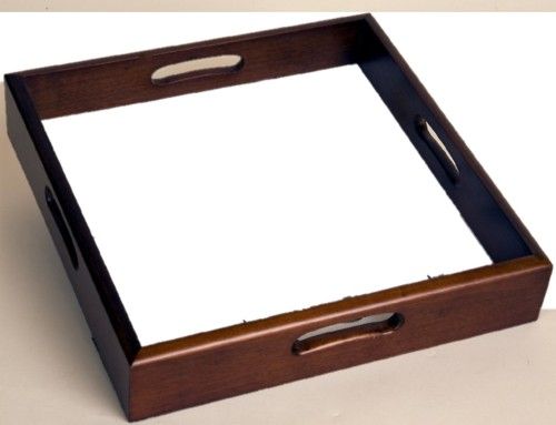 Square Classic Mahogany Tray