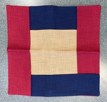 Square 10ct Red/Blue Patchwork