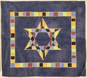 Stained Glass Star of David with Border