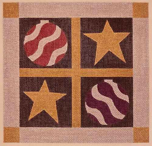 Stars and Striped Ornaments