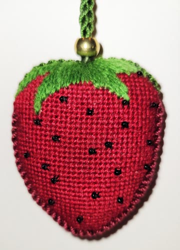 Strawberry Scissors Fob