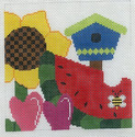 Summer Square - Watermelon / Sunflower
