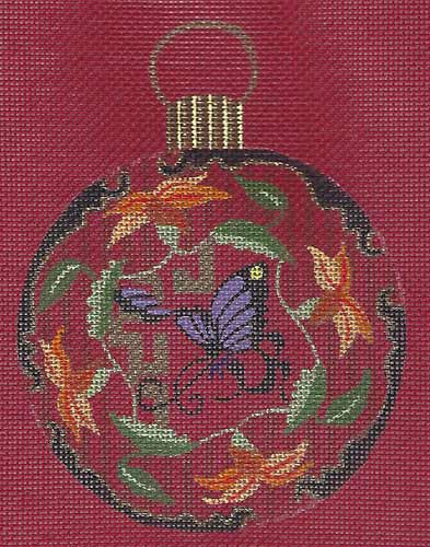 Suny Ornament on Red