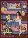 Tea Party in Girl's Pink Bedroom