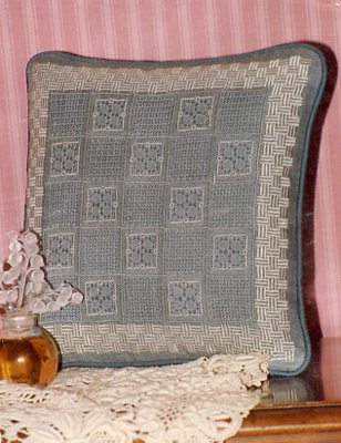 Teal Victorian Boudoir Pillow