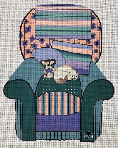 Teddy and Cat on Chair