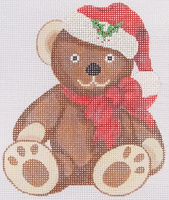 Teddy In Christmas Hat and Bow