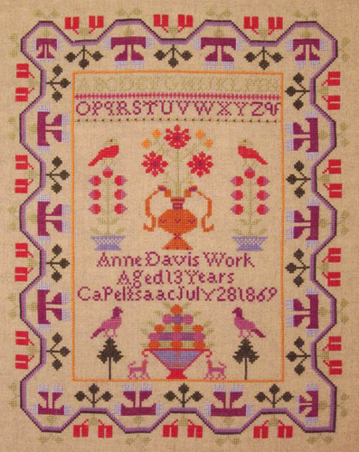 The Anne Davis 1869 Welsh Sampler