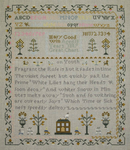The Mary Goodwin 1809 Sampler