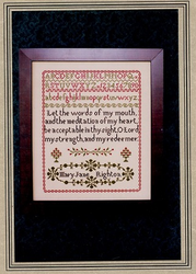 The Mary Jane Righton Sampler, c. 1850's