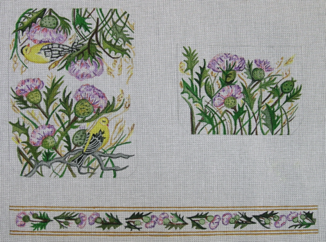Thistle and Goldfinch Purse