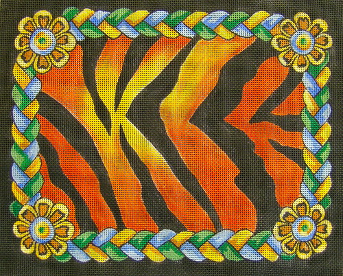 Tiger Skin w/Rope Border