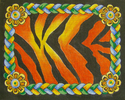 Tiger Skin w/Rope Border