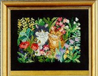 Two Cats In Garden