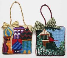 Two Square Ornaments