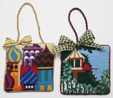 Two Square Ornaments