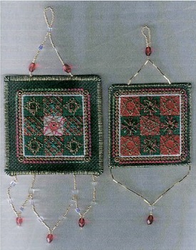 Two Vineyard Holiday Quilt Patch Ornaments