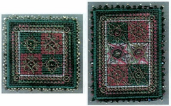 Two Vineyard Holiday Quilt Patch Pins