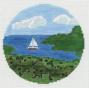 Vineyard with Sailboat