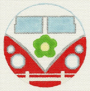 Vintage Red Bus Round
