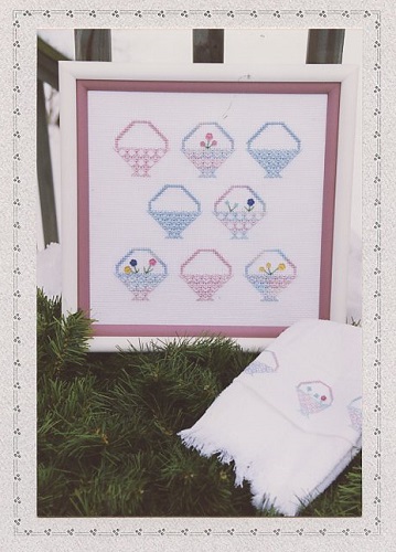 Watercolour Flower Baskets