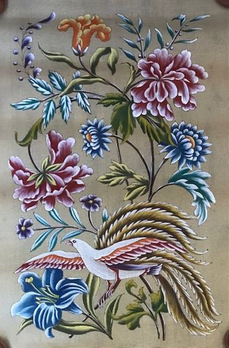 White Bird and Flowers