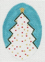 White Christmas Tree Oval