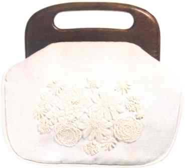 White On White Bermuda Bag w/handle