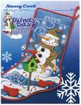 Windy Day Snowman Stocking