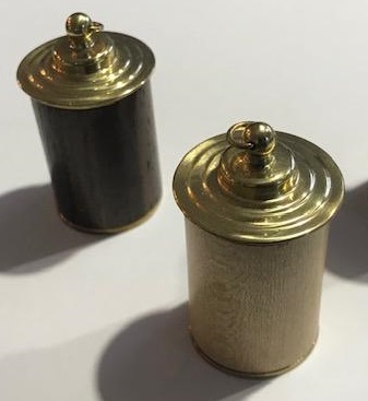 Wood and Brass Thimble Case