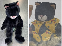 Yellow Bargello Kitten Vest and Mittens - Click to enlarge Yellow Bargello Kitten Vest and Mittens
