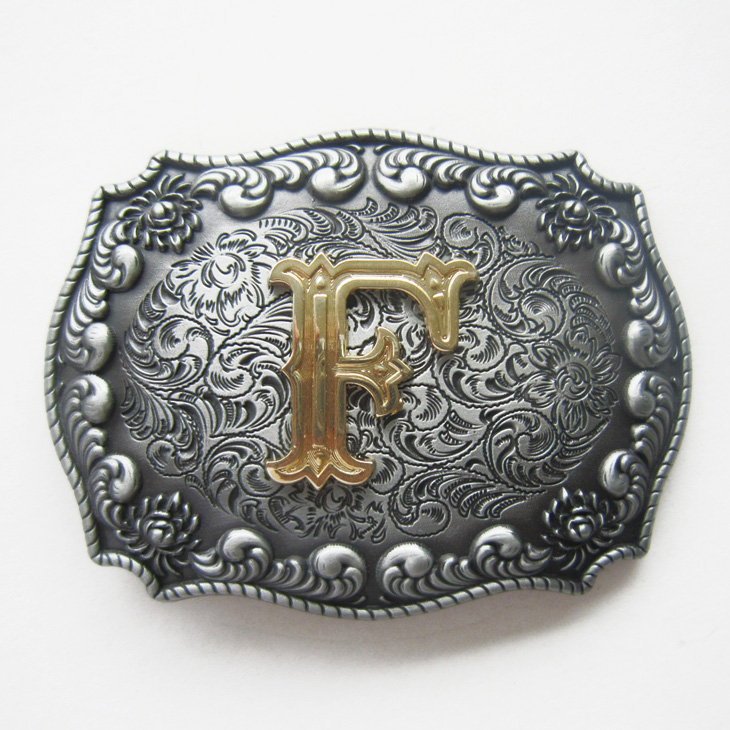 Jeansfriend Original Western Cowboy Initial Letter F Belt Buckle