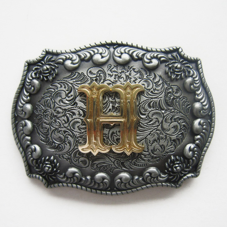 Jeansfriend Original Western Cowboy Initial Letter H Belt Buckle