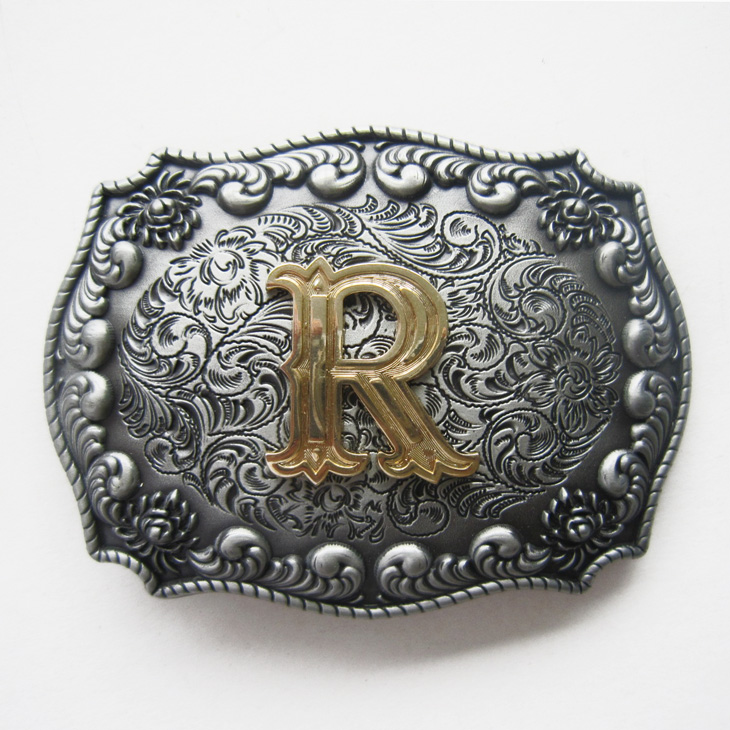 Jeansfriend Original Western Cowboy Initial Letter R Belt Buckle