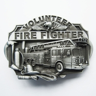 Vintage Western Volunteer Firefighter Fire Belt Buckle Gurtelschnalle Boucle de ceinture BUCKLE-WT007AS
